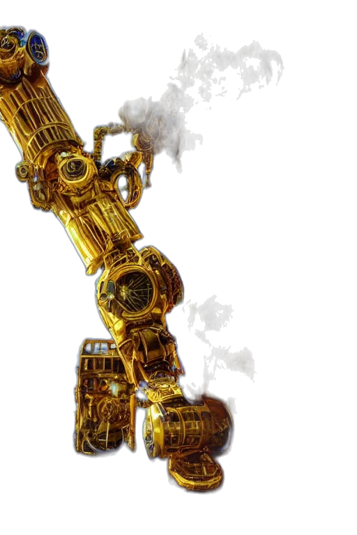 robot, weapon, staff, bottle, concept art, 3d render, fantasy art, photorealistic transparent PNG cut-out