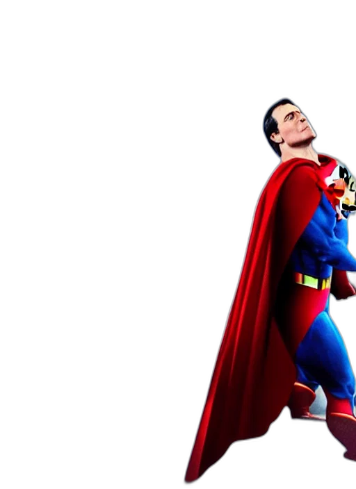 concept art, comic book art, vladimir, putin, superman, soviet, son, realistic transparent PNG cut-out