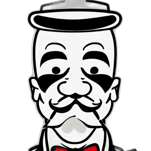 face, mask, staff, cartoon, comic book art, concept art, pringle, logo transparent PNG cut-out