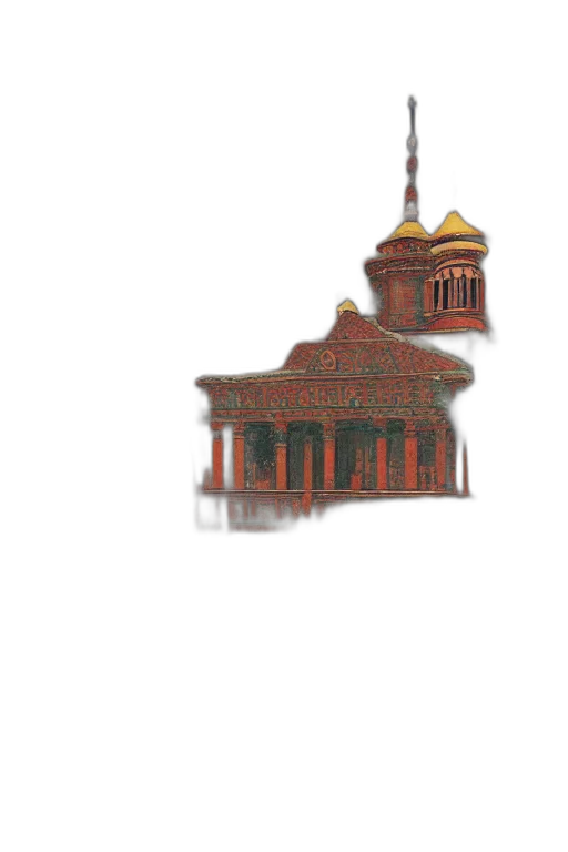 building, hat, crown, staff transparent PNG cut-out