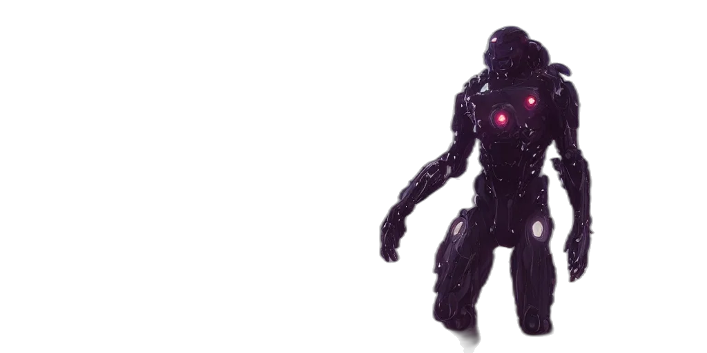 robot, creature, concept art, 3d render transparent PNG cut-out
