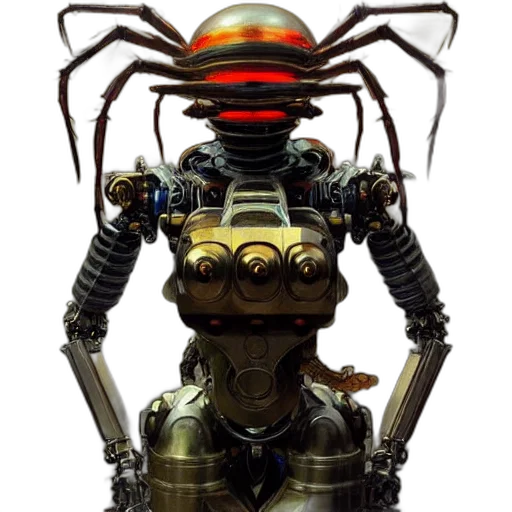 robot, creature, animal, concept art, cyberpunk, 3d render, highly, detailed transparent PNG cut-out