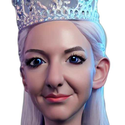 crown, face, robot, staff transparent PNG cut-out