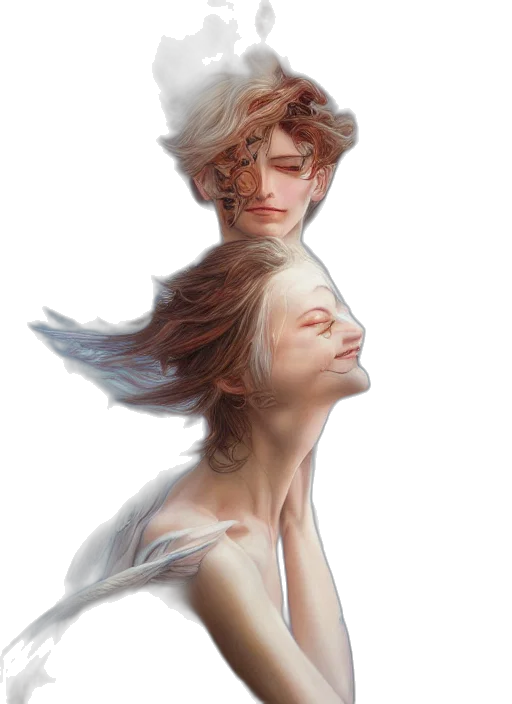 hair, face, crown, mask transparent PNG cut-out