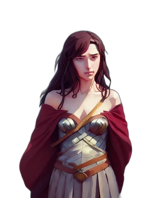 dress, staff, sword, face, fantasy art, concept art, pixel art, comic book art transparent PNG cut-out