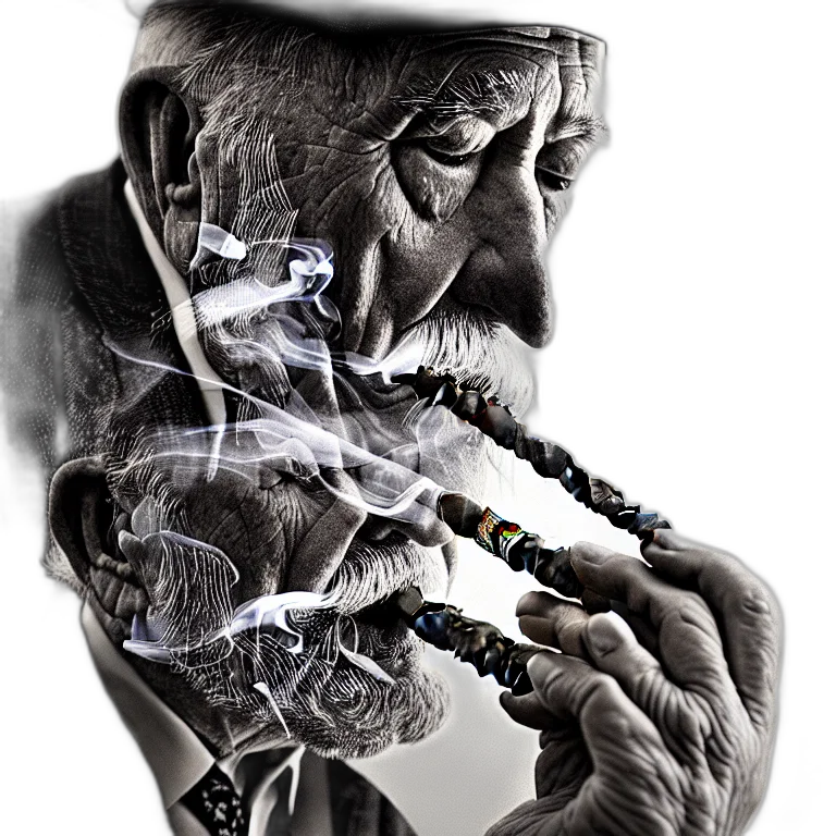 staff, concept art, cyberpunk, photorealistic, intricately, detailed, portrait, old transparent PNG cut-out