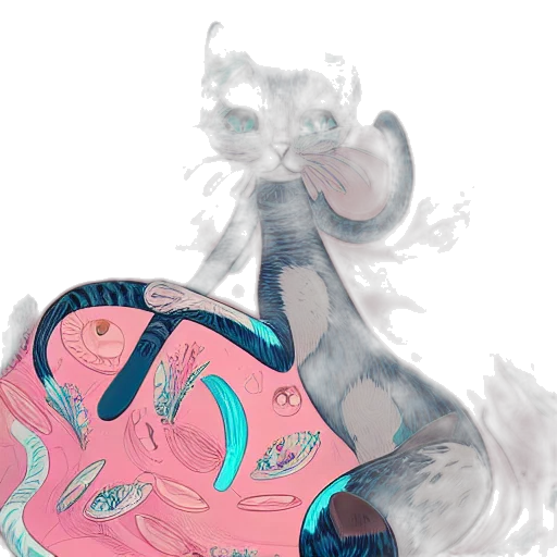 creature, animal, mask, weapon, vaporwave, concept art, watercolor, fantasy art transparent PNG cut-out
