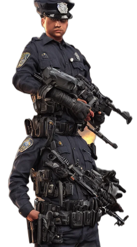 weapon, staff, jacket, face transparent PNG cut-out