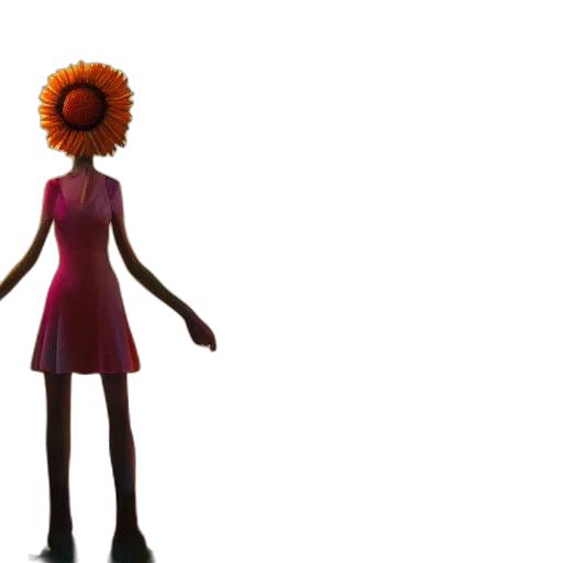dress, flower, robot, crown transparent PNG cut-out
