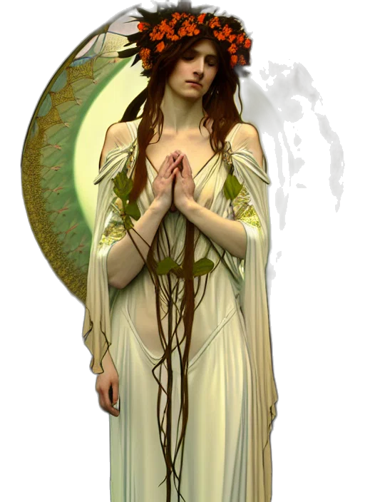 staff, dress, jewelry, fantasy art transparent PNG cut-out