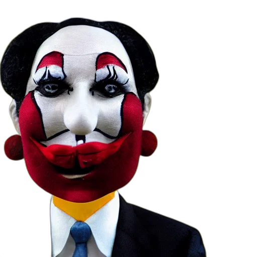 mask, face, string, puppet, president, clown, makeup, podium transparent PNG cut-out