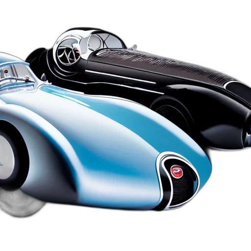 car, 3d render, photorealistic, retro, futuristic, bugatti, type, atlantic transparent PNG cut-out