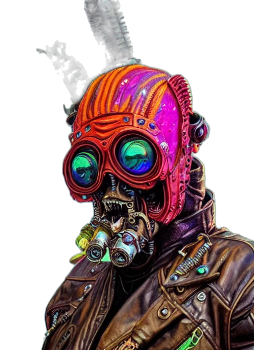 mask, robot, jacket, face transparent PNG cut-out