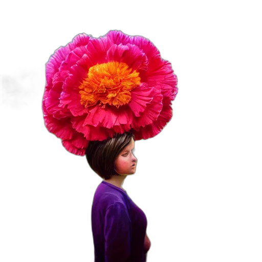 hat, flower, crown, umbrella transparent PNG cut-out