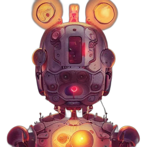 robot, weapon, face, animal, concept art, 3d render, cyberpunk, comic book art transparent PNG cut-out