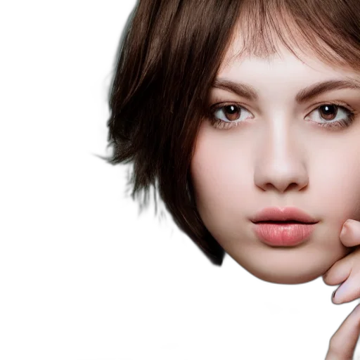 face, hair, jewelry, photorealistic, 3d render, oil painting, earth tones, portrait transparent PNG cut-out