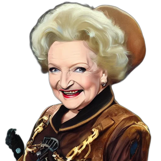 staff, photorealistic, cartoon, betty, white, steampunk, cosplay, uniform transparent PNG cut-out