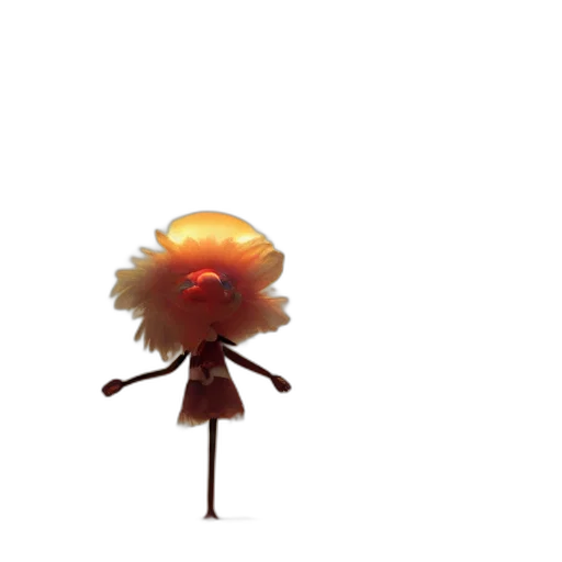 creature, hair, staff, robot, concept art, 3d render, pixel art, fantasy art transparent PNG cut-out