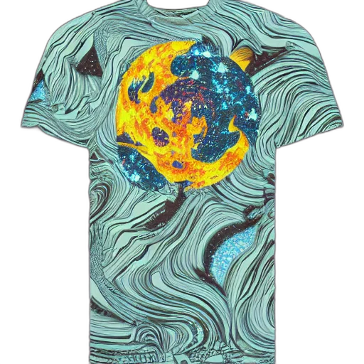 vaporwave, fantasy art, outer space, underwater, photo, shirt, cool, galactic transparent PNG cut-out