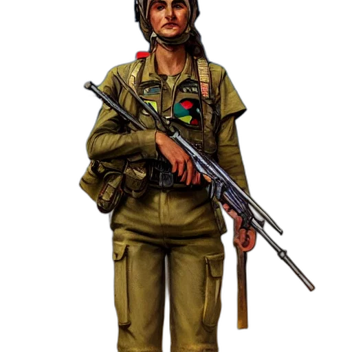 weapon, staff, jacket, face transparent PNG cut-out