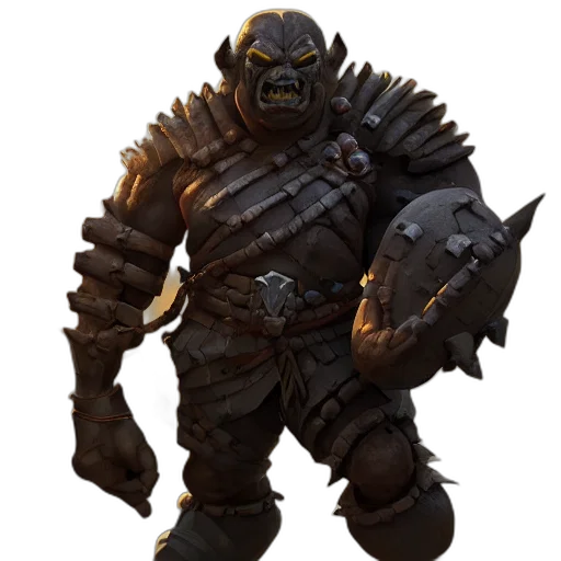 creature, weapon, staff, concept art, fantasy art, 3d render, comic book art, dark transparent PNG cut-out