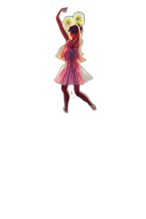 dress, staff, shoes, creature transparent PNG cut-out
