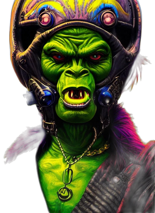 face, mask, staff, creature transparent PNG cut-out