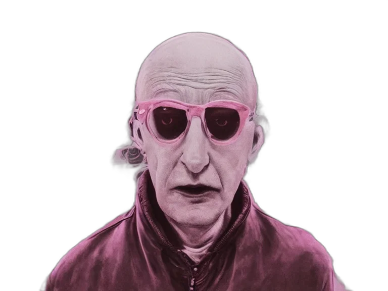 face, jacket, mask, animal, concept art, vaporwave, cartoon, comic book art transparent PNG cut-out