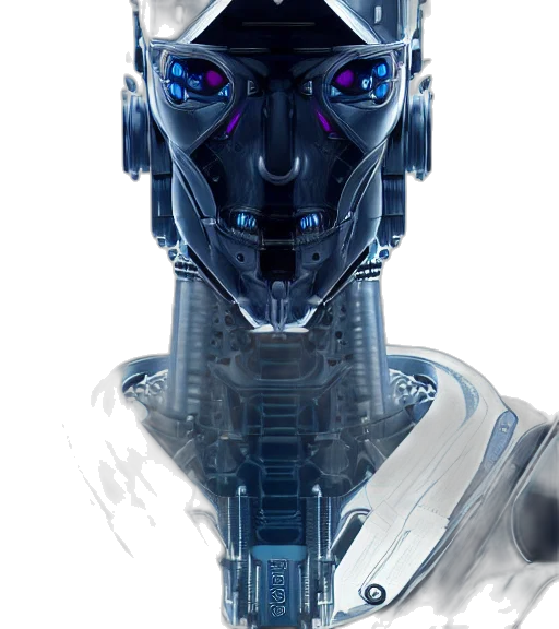 robot, face, cyberpunk, concept art transparent PNG cut-out