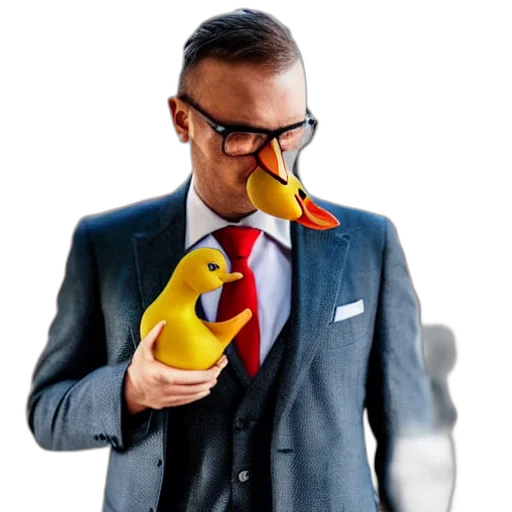 animal, mask, staff, high, detail, photo, man, duck transparent PNG cut-out