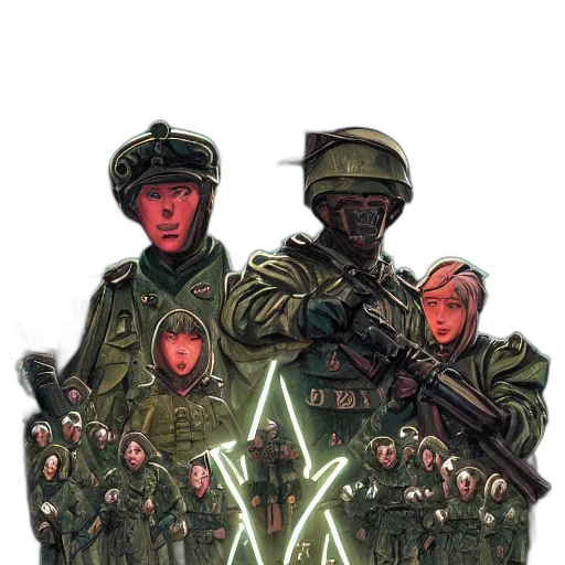 jacket, weapon, concept art, comic book art transparent PNG cut-out