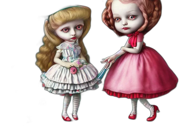 dress, concept art, fantasy art, photorealistic, 3d render, red, colorful, cute transparent PNG cut-out