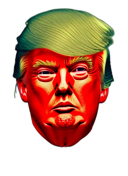 mask, face, hat, crown, photorealistic, cartoon, vaporwave, comic book art transparent PNG cut-out