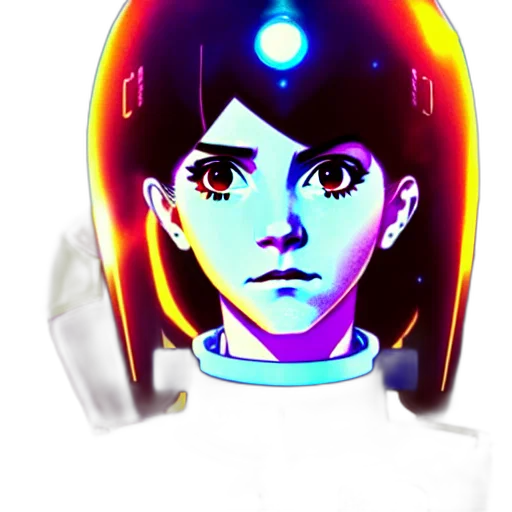 robot, face, mask, jacket, anime, vaporwave, concept art, pixel art transparent PNG cut-out