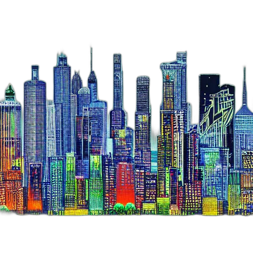 building, concept art, 3d render, photorealistic transparent PNG cut-out