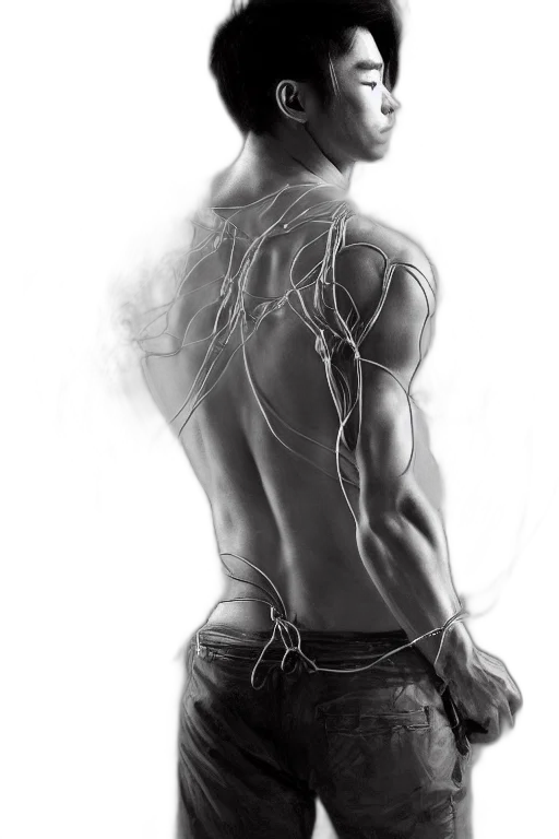 hair, photorealistic, pencil sketch, fantasy art transparent PNG cut-out