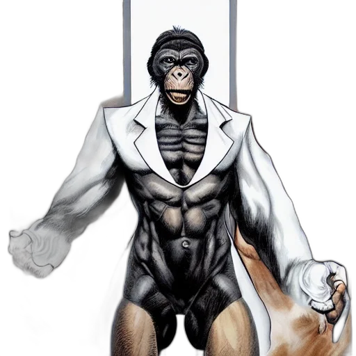 animal, comic book art, concept art, cartoon transparent PNG cut-out