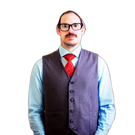 staff, jacket, face, hat transparent PNG cut-out