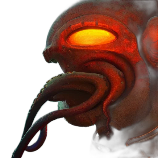 mask, creature, face, staff transparent PNG cut-out