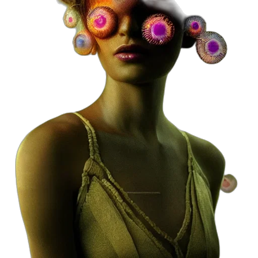 jewelry, mask, staff, face, concept art, cyberpunk, 3d render, photorealistic transparent PNG cut-out