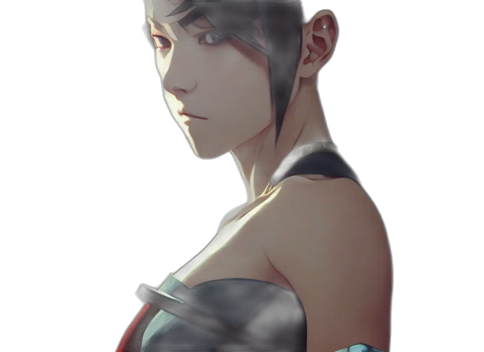 face, dress, staff, crown, concept art, fantasy art, anime, photorealistic transparent PNG cut-out