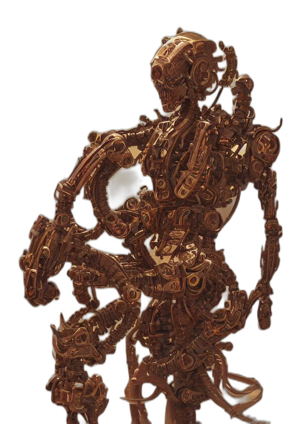 jewelry, robot, staff, crown, concept art, 3d render, perfectly, centered transparent PNG cut-out