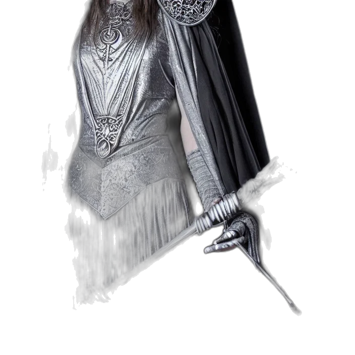 sword, dress, staff, jewelry transparent PNG cut-out