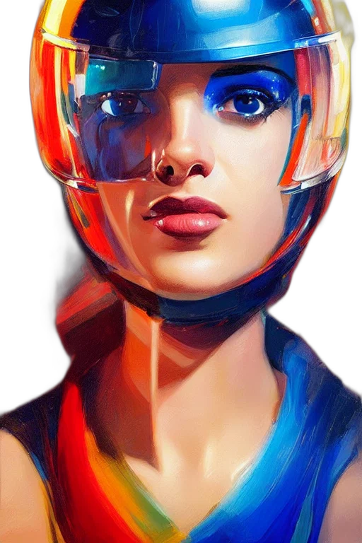 face, mask, robot, hat, cyberpunk, photorealistic, fantasy art, oil painting transparent PNG cut-out