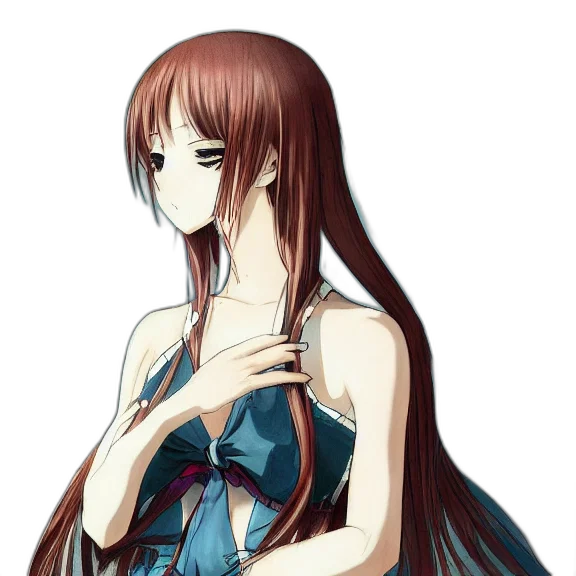 dress, staff, jewelry, hair, anime, pixel art, concept art, fantasy art transparent PNG cut-out