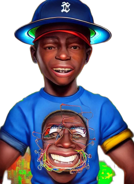 face, hat, animal, mask, photorealistic, cartoon, 3d render, concept art transparent PNG cut-out