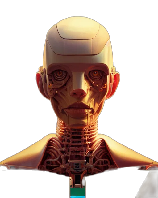 robot, face, mask, creature transparent PNG cut-out