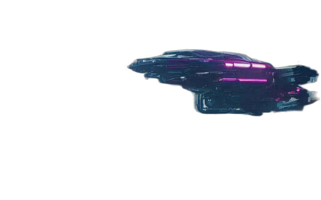 car, weapon, robot, creature, concept art, 3d render, cyberpunk, vaporwave transparent PNG cut-out