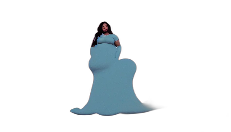dress, creature, umbrella, animal, 3d render, concept art, vaporwave, pixel art transparent PNG cut-out