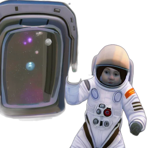 robot, concept art, 3d render, outer space transparent PNG cut-out
